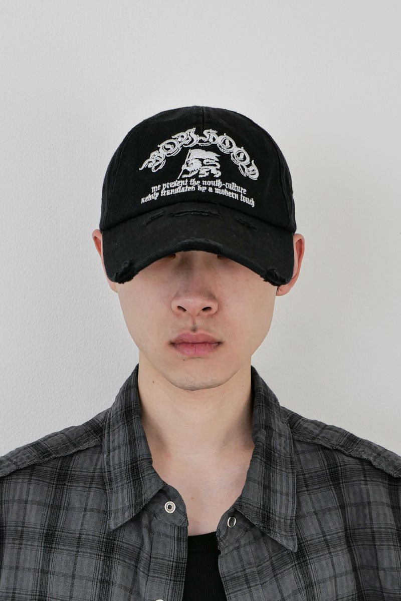 ETCE（イーティーシーイー）の「BOY HOOD DESTROYED CAP (BLACK)（Hats）」