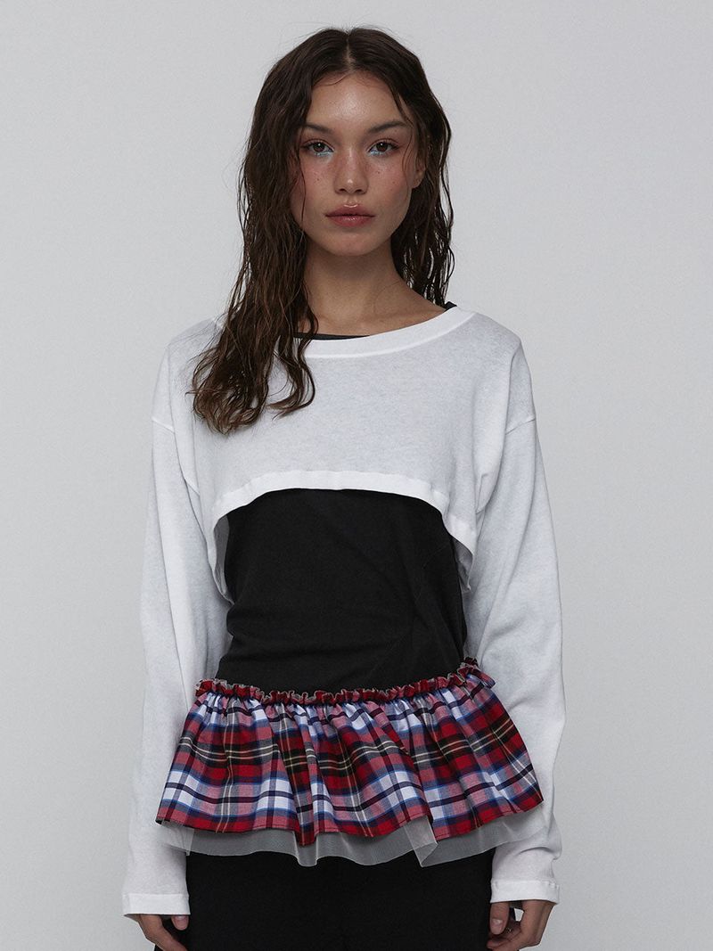 visus（ビスス）の「コットンクロップドトップ_White（トップス）」