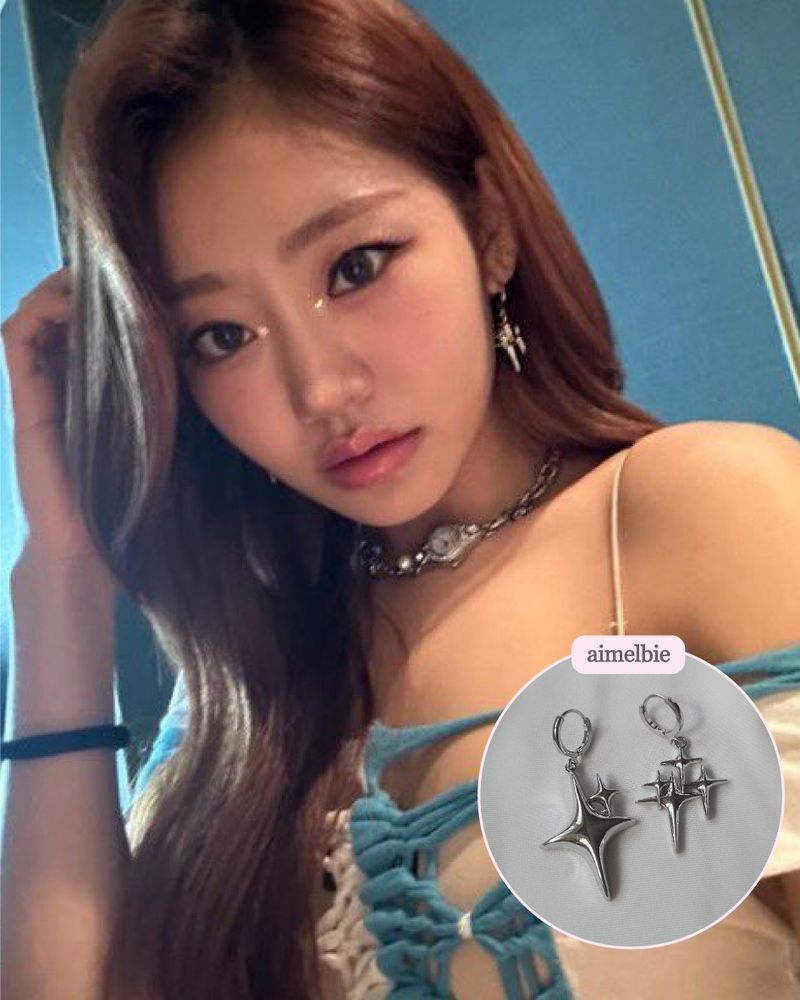  [Aespa Karina, IVE Gaeul Piercing] Sparkle Sparkle Huggies Piercing