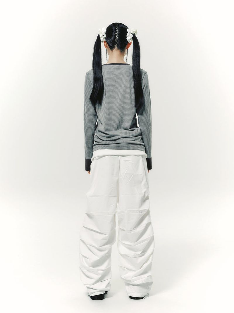 TUCK PANTS WHITE