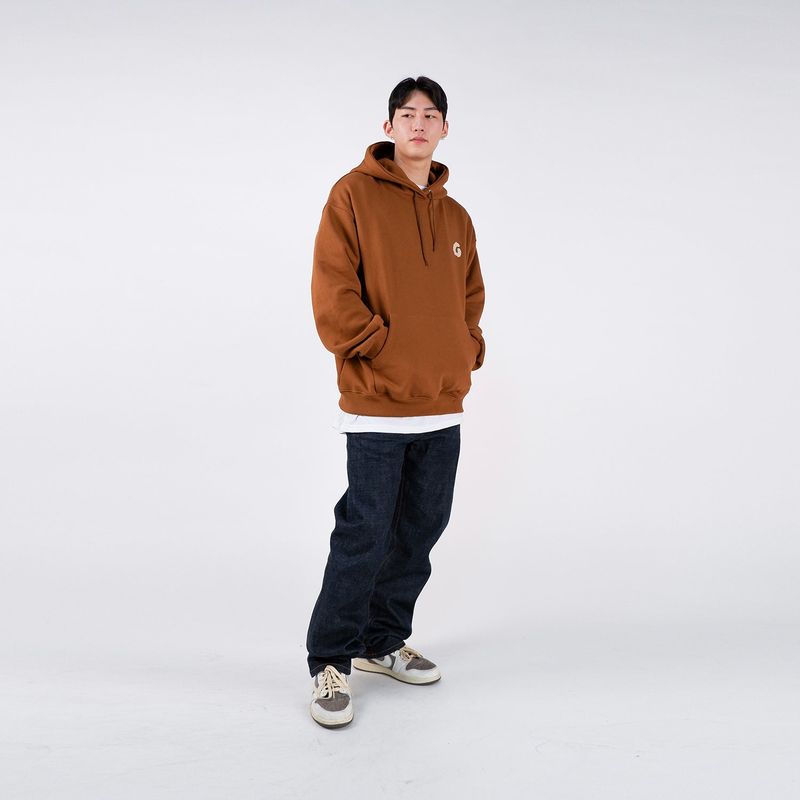 GOOFOFF MAIN LOGO HOODIE - ( Brown )