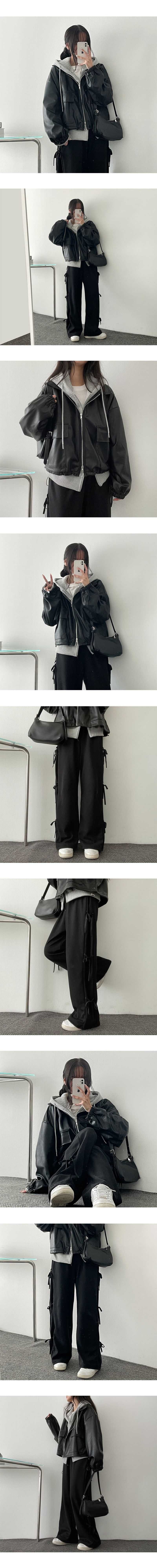 Deliluv Side Ribbon Banding Sweat Pants