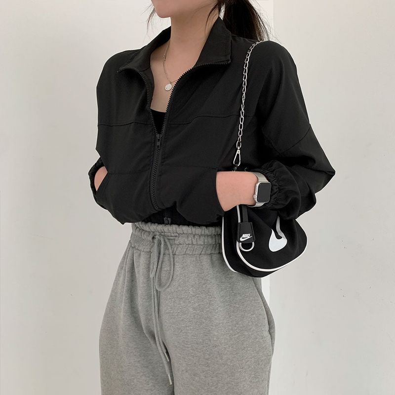 high neck windbreaker
