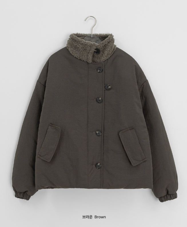 Qumi High Neck Wool Padding Jumper