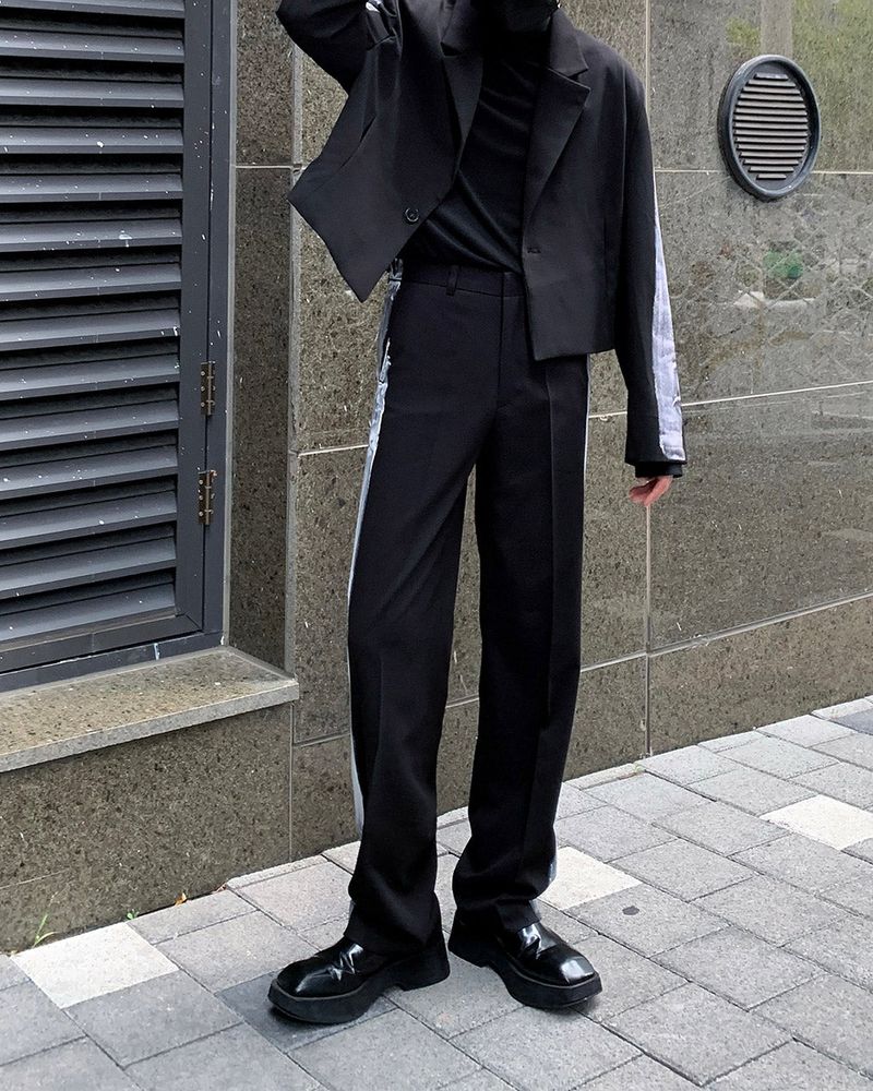 MO Raon Painting One Button Cropped Jacket (Set - Up)