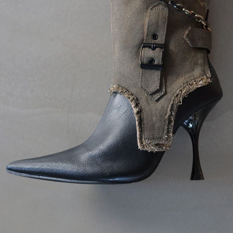 1:1 Custom Order Vintage Warm Cowhide Boots