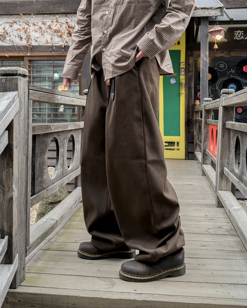 Tia Double-Pleat Wide Slacks