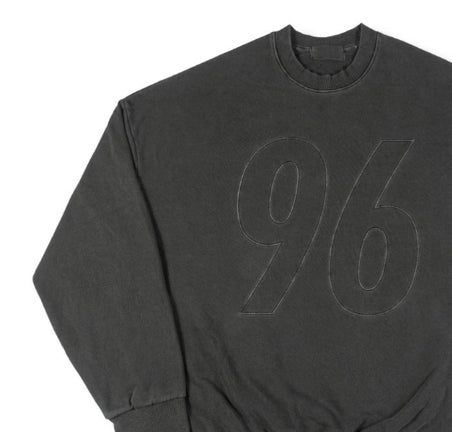Pigment number patch sweatshirt