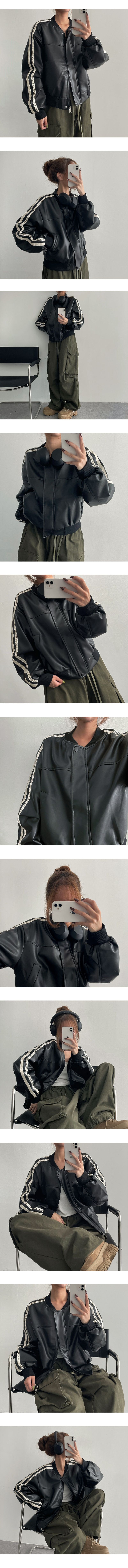 Shane Lace Line Leather Jumper