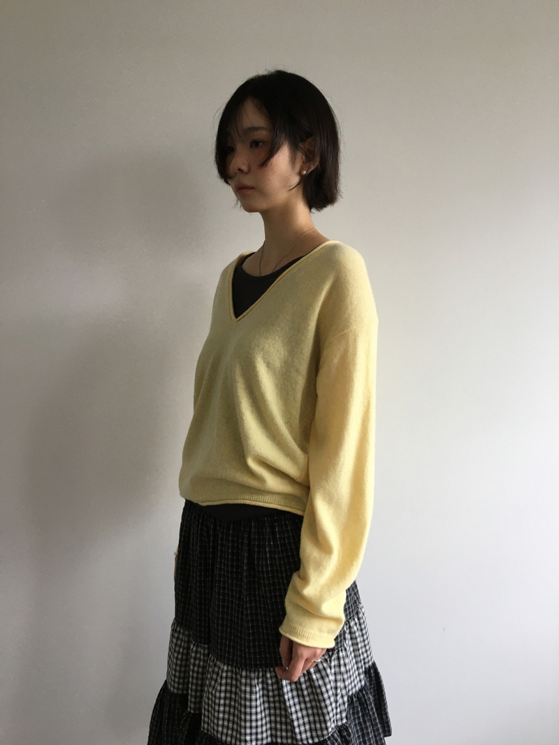 Luro V-neck knit (8color)