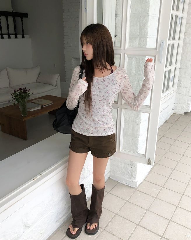Mohen Flower Jacquard Long Sleeve
