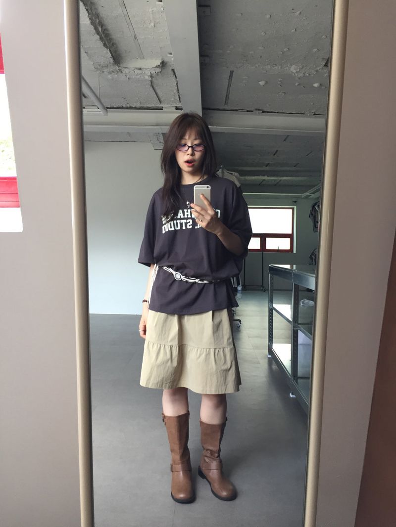 v midi skirt (3color) 