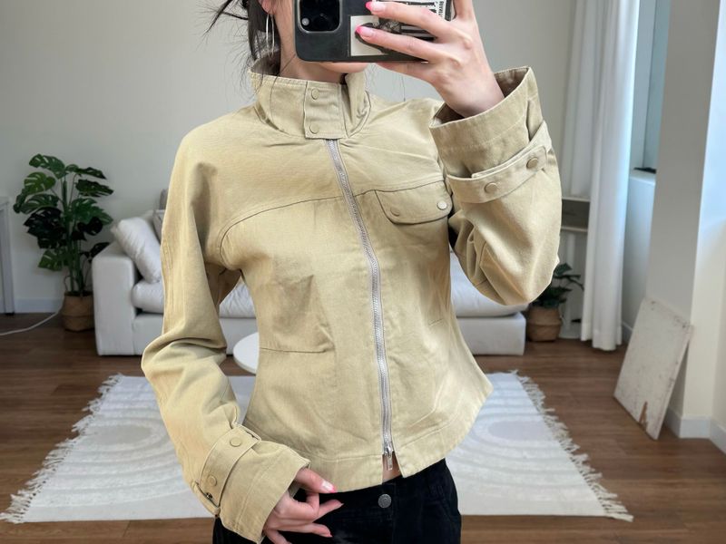 utility strap cotton jacket