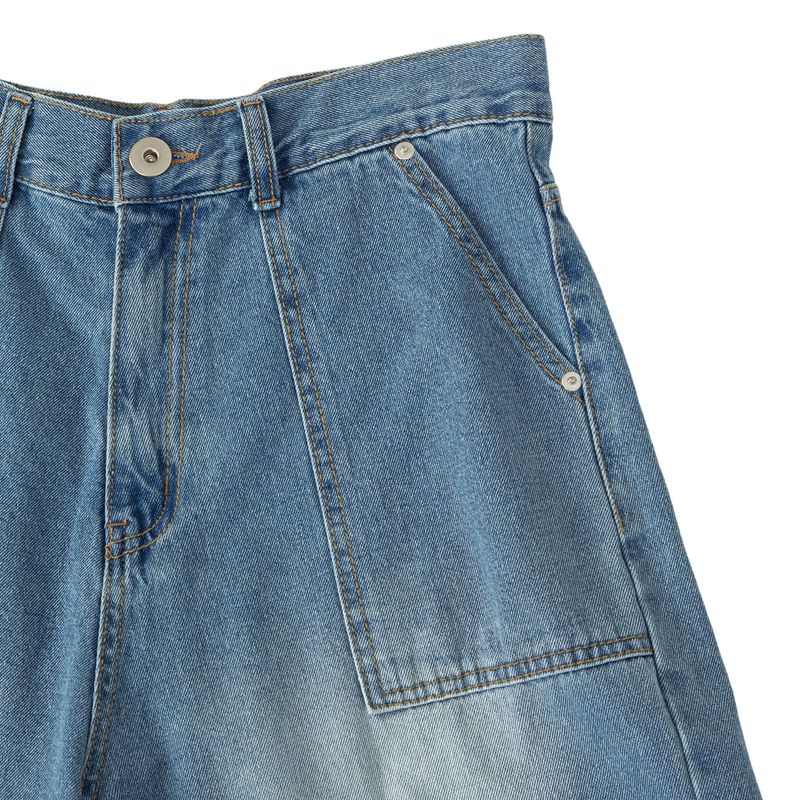 Fire Rose Bermuda Denim Pants Blue