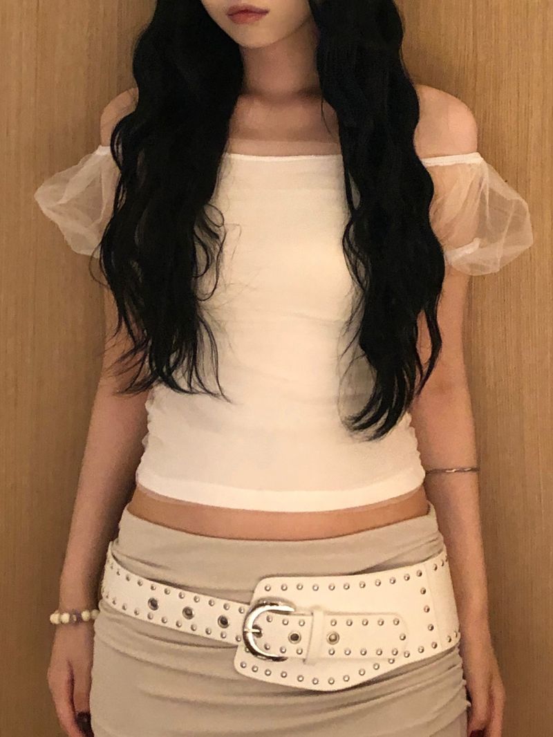 Jelly Shirring Long Skirt