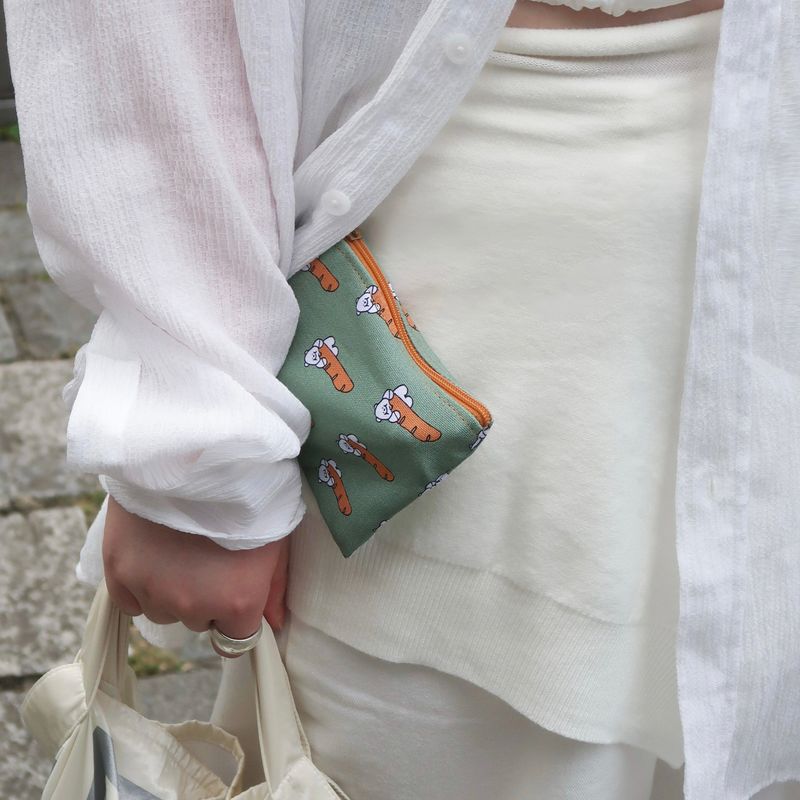 Baguette Bliss pattern keyring pouch(mini)
