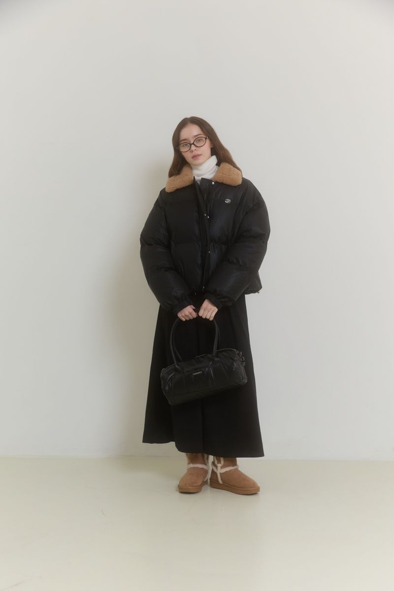 PLUSH FUR COLLAR JUMPER