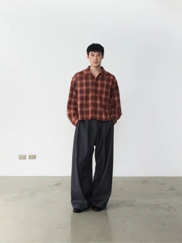 TP1 Brushed Boxy Plaid Shirt