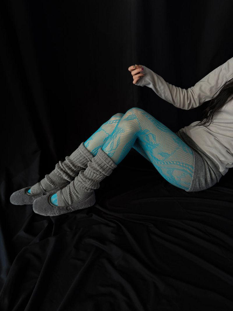martini blue netting stocking 