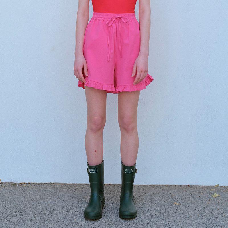 FUN FROM FUN(ファンフロムファン)の「 RUFFLE HEM SHORTS, PINK(Pants)」