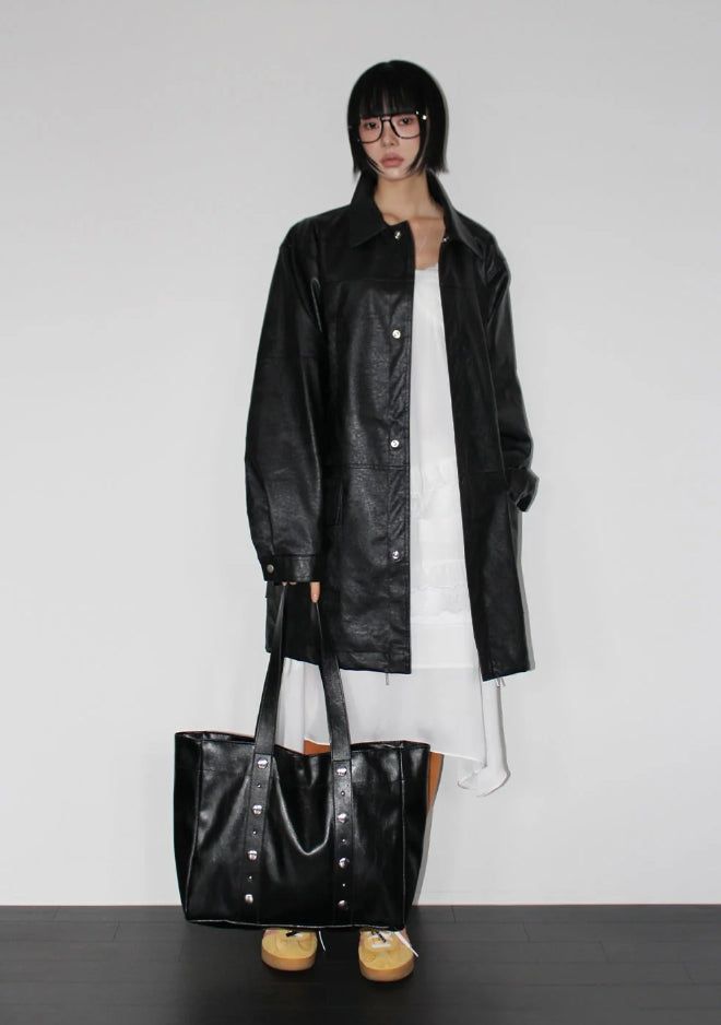 AAKE(アケ)の「MINIMAL LEATHER JACKET(Jackets/Outerwear)」