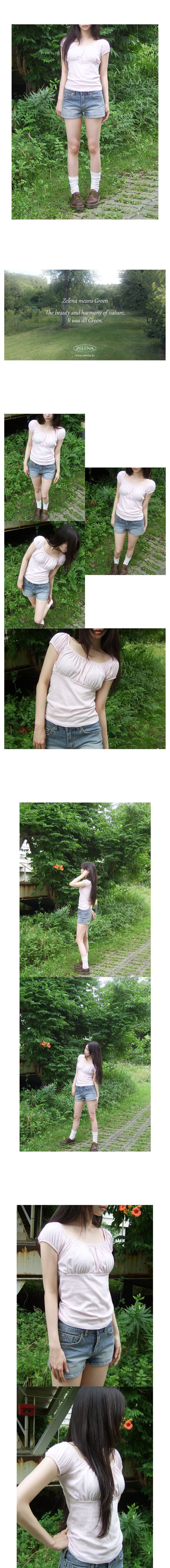 powder shirring tee