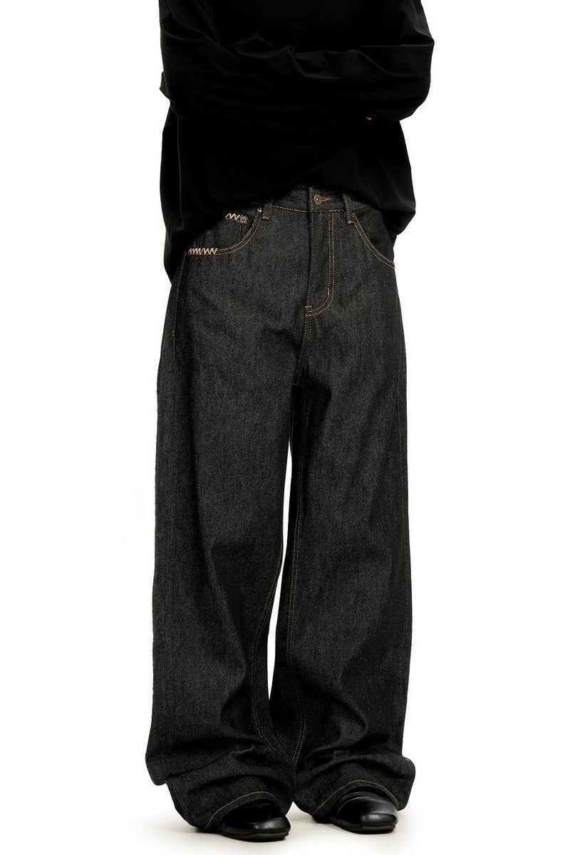 CZ Basicsの「Raw Black Straight Jeans（Pants）」