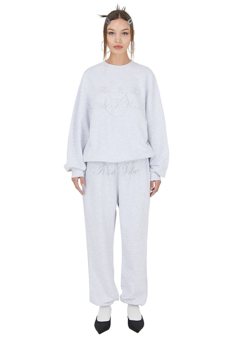 ITZAVIBE（イッザバイブ）の「[IPT002-2] SIGNATURE GRAPHIC JOGGER PANTS WHITEMELANGE（Pants）」