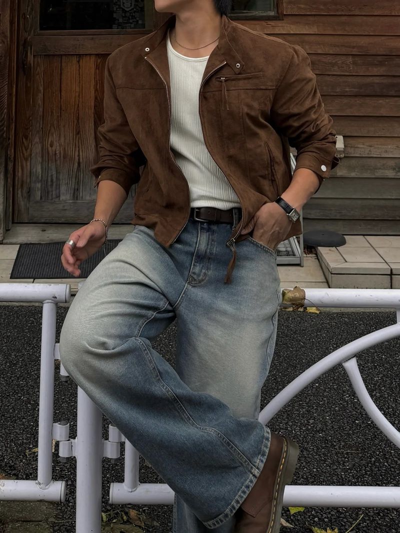 Pure regular denim pants