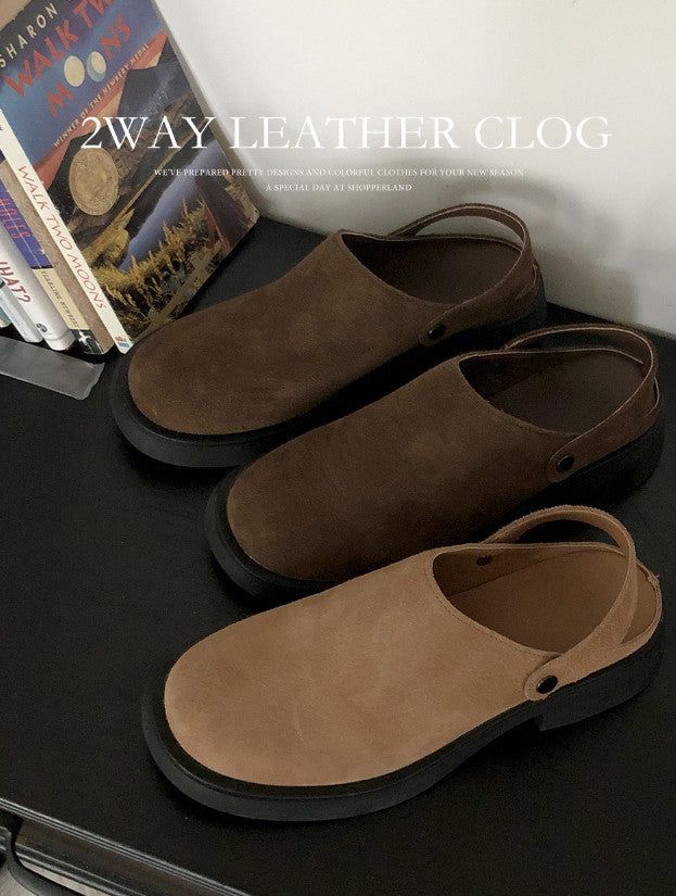 SHOPPERLAND(ショッパーランド)の「2WAYレザークロッグシューズ (2color)(シューズ)」