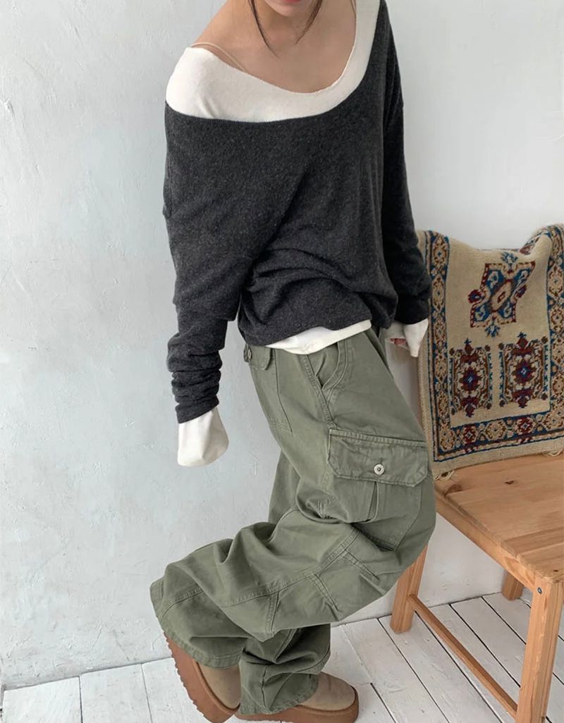 Dyeing washing cargo pants(3color)