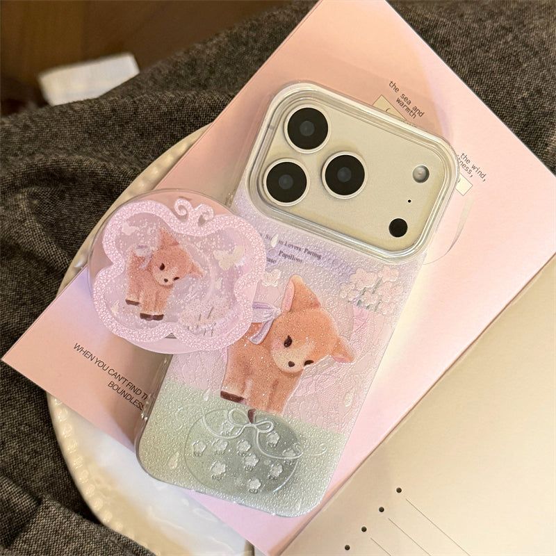 Aurora Glitter Ribbon Bambitalk iPhone Case
