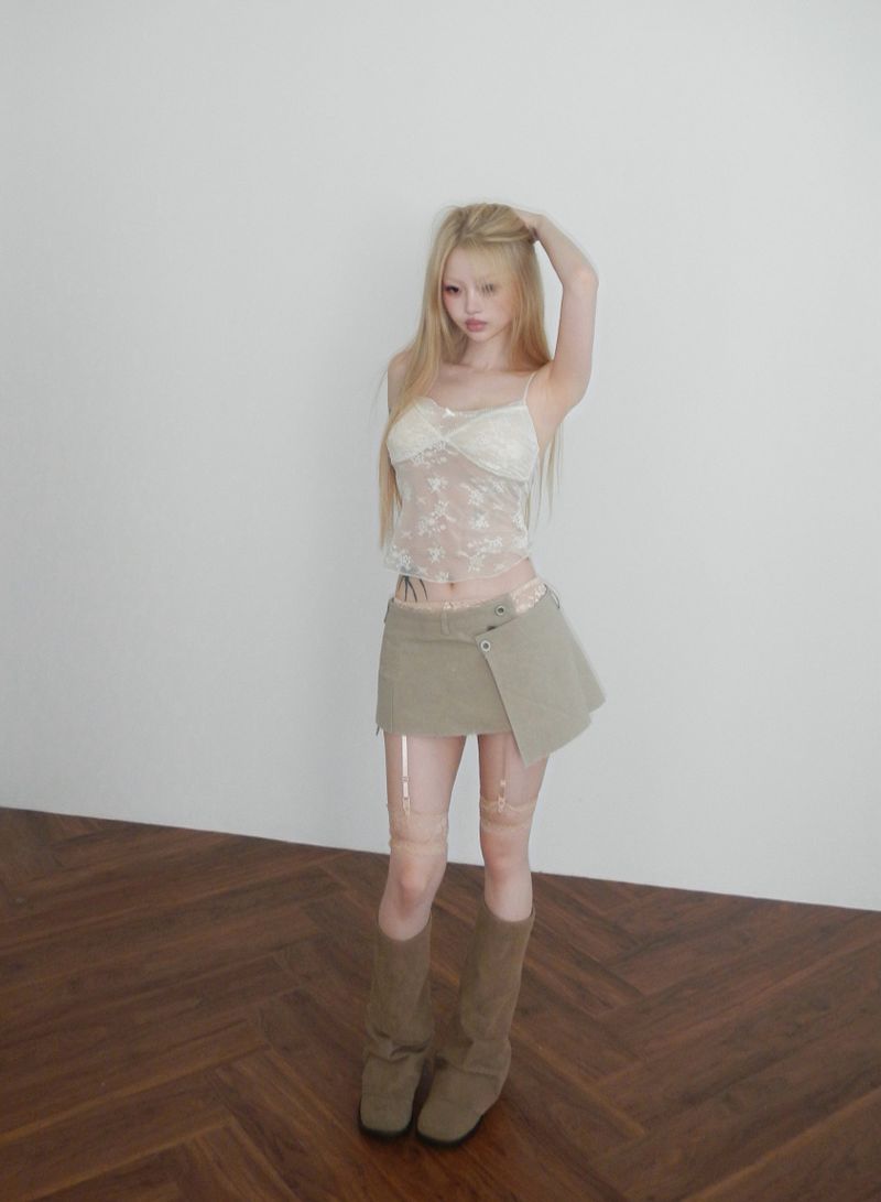 camellia mesh cap camisole(2 color) 