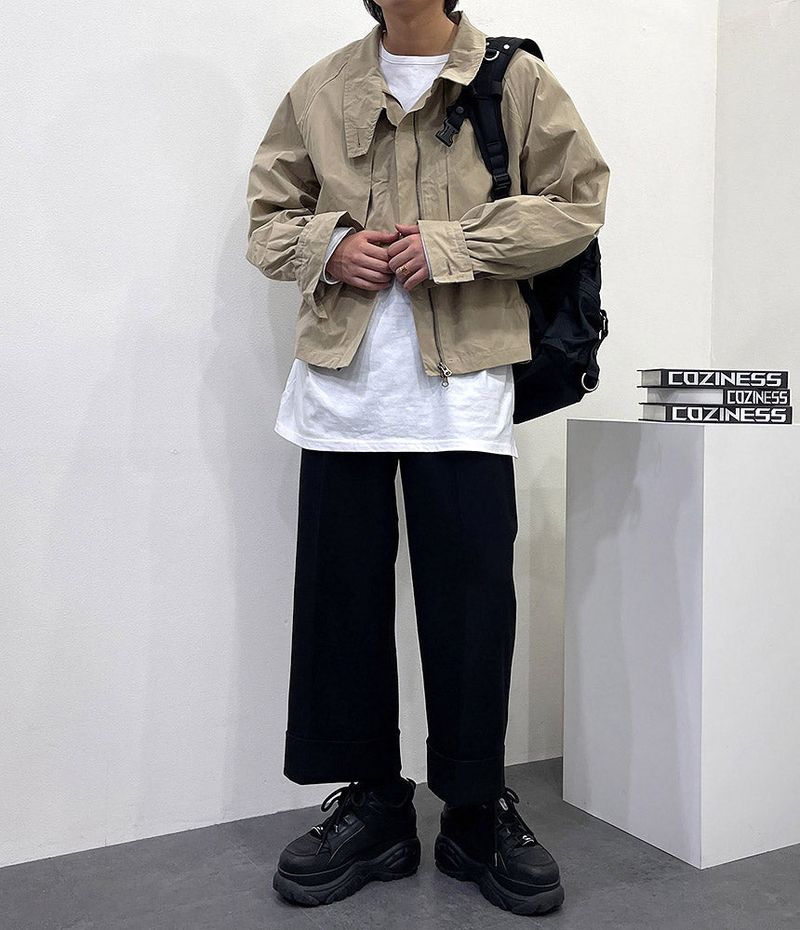 OWN Wax Coated Cropped Bomber Jacket (3 colors)