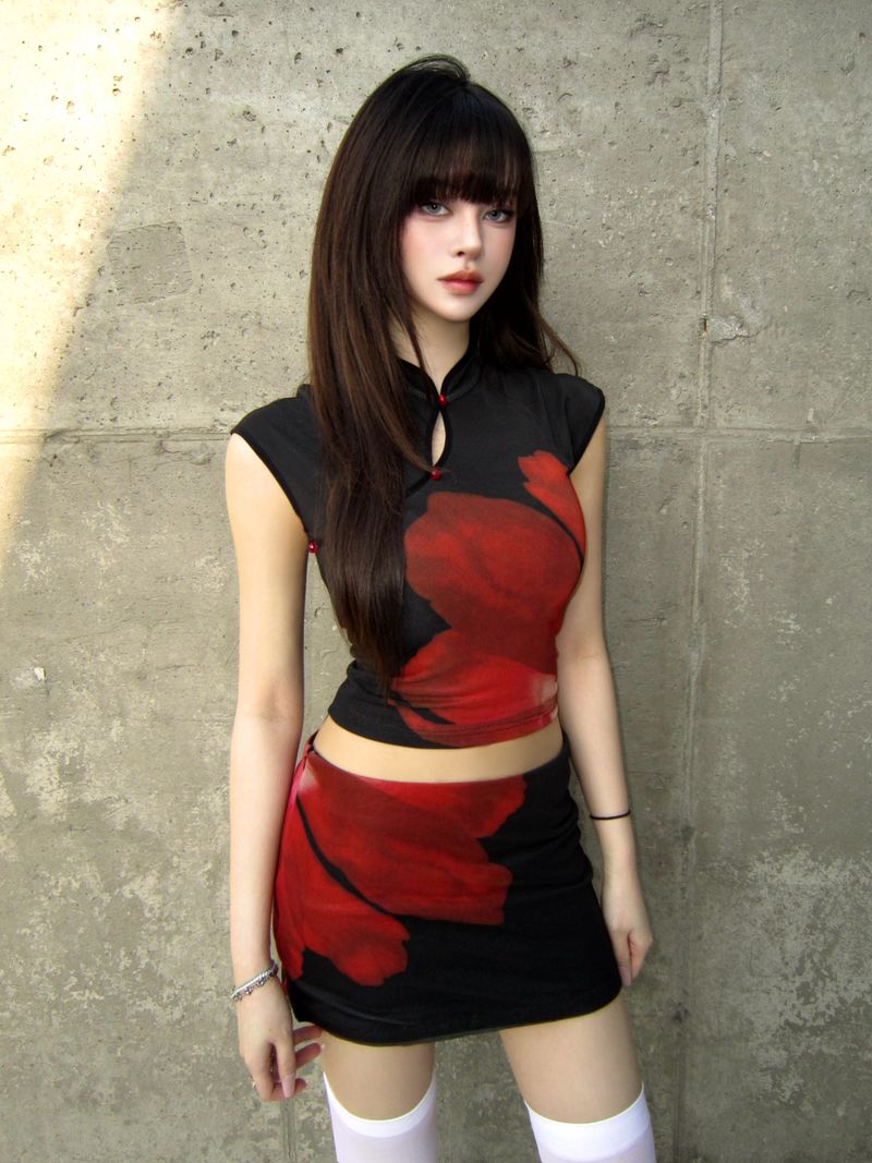 Red-flower set