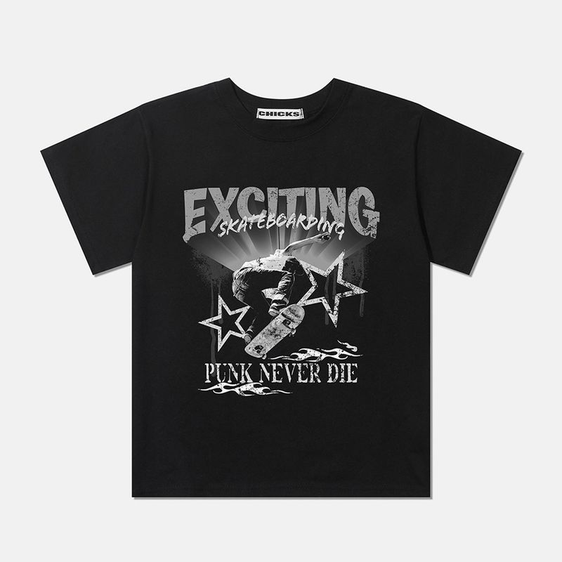 Fuzzy Scan（ファジースキャン）の「EXCITING  T-SHIRT_BLACK（Tops）」