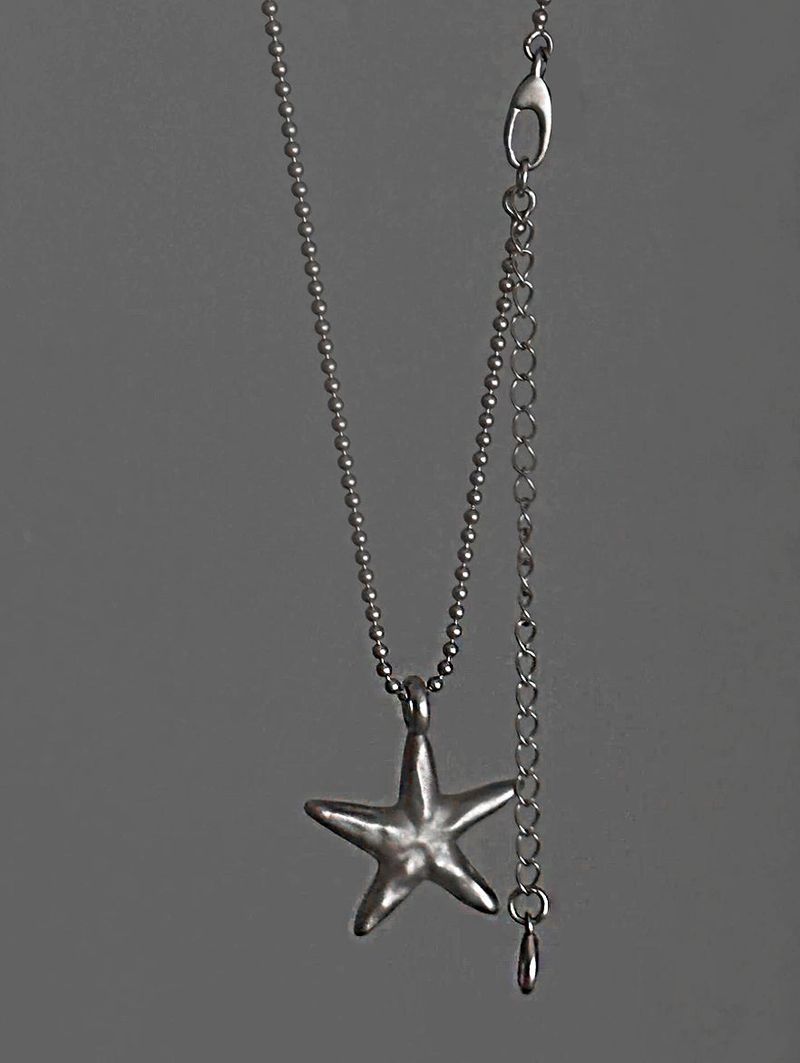 starfish silver necklace