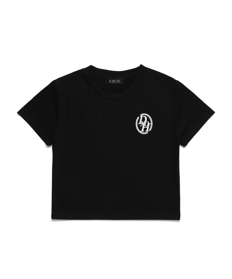 DOUBLE LINE STACK LOGO CROP T-SHIRTS