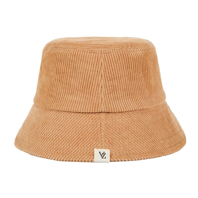 Corduroy label bucket hat
