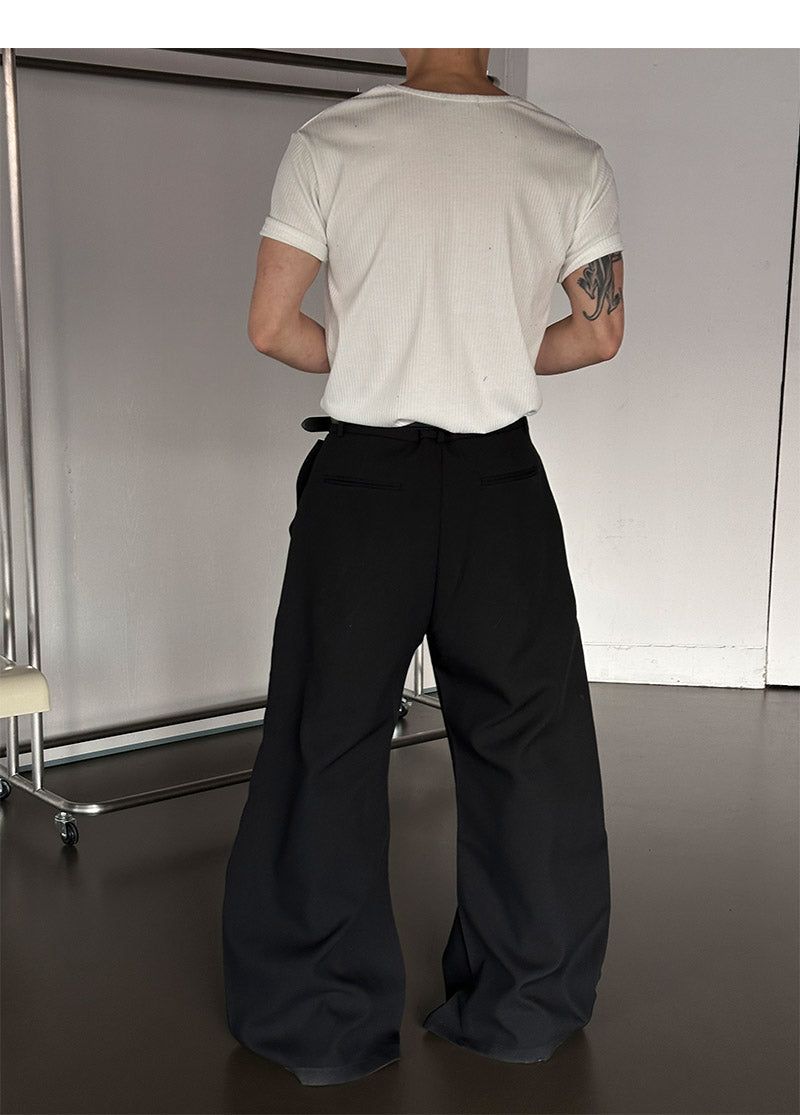  [Unisex] Wide over flare slacks(2color)