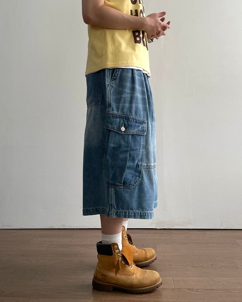 Marine Bermuda Denim Pants