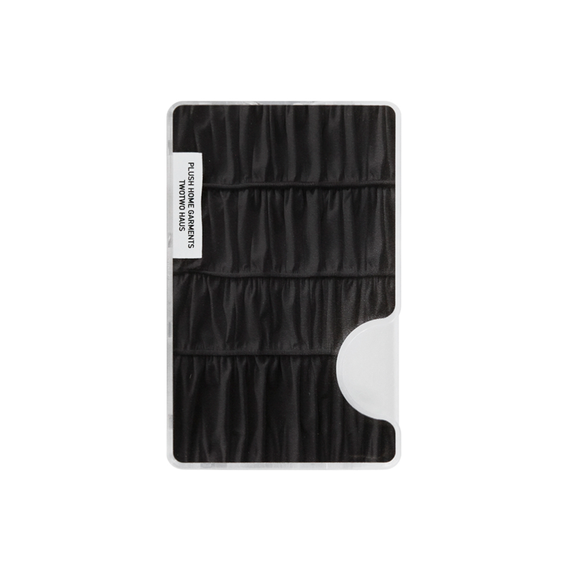 shirring card holder - black