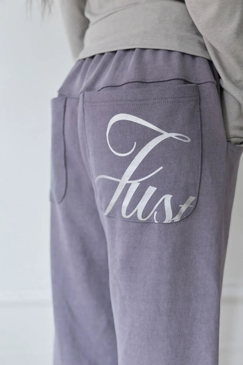 26SS★ SILVER GLITTER PIGMENT SWEAT PANTS