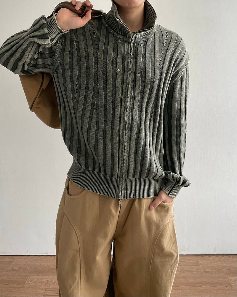 IDF（アイディーエフ）の「Nex Pigment Knit Zip-up（Tops）」