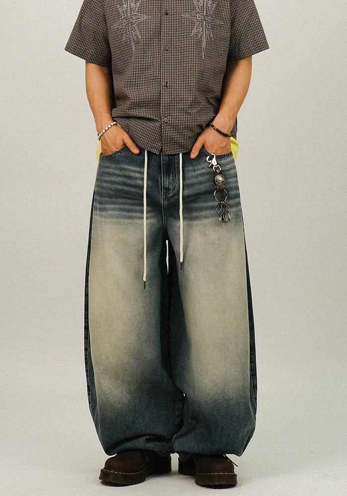 SEMIKAJI（セミカジ）の「SS Wide Balloon Banding Denim Pants（Pants）」