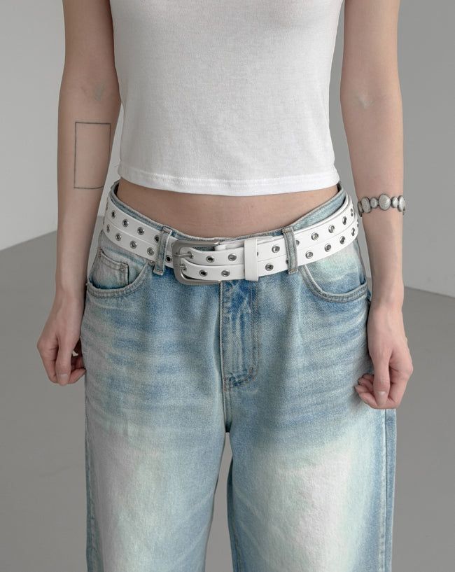Dual Strap Eyelet Belt
