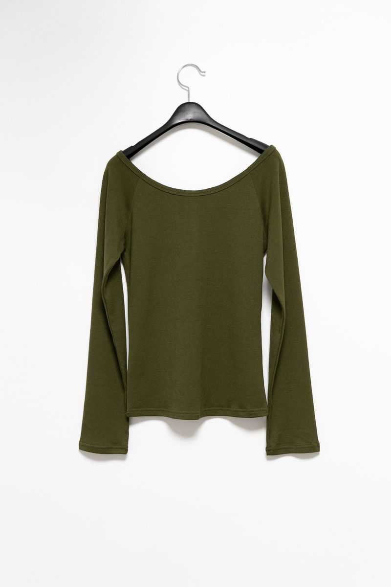 4 button deep neck long top(4colors)