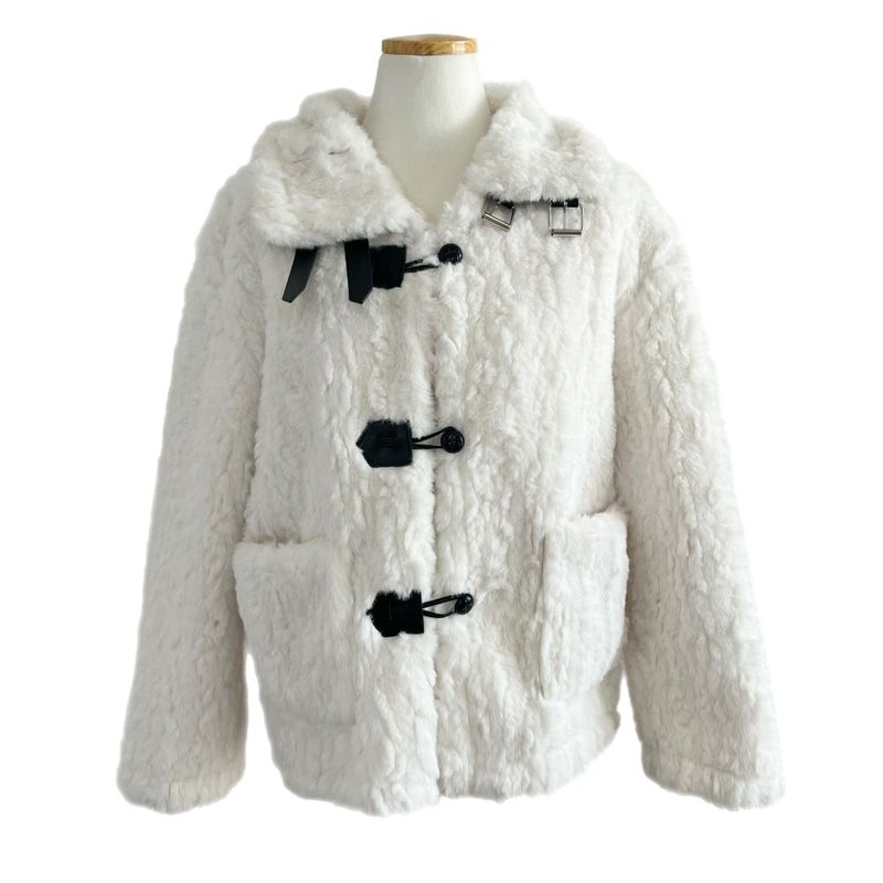 Coco Duffle High-Neck Short Fur Jacket