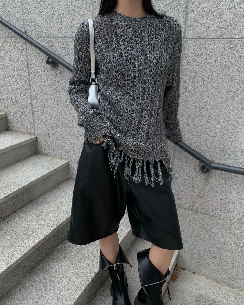 Bermuda leather pants
