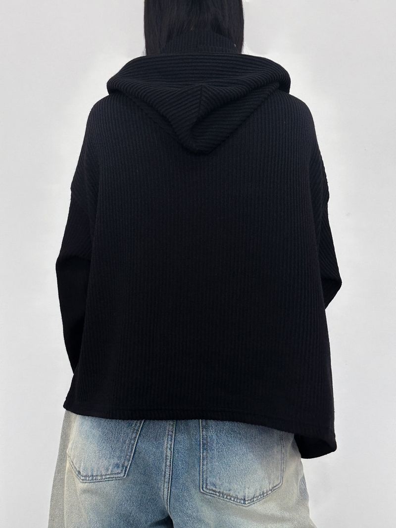 [UNISEX] BASIC OVERSIZED LOOSE BIG HOOD ZIP-UP - 2 COLOR